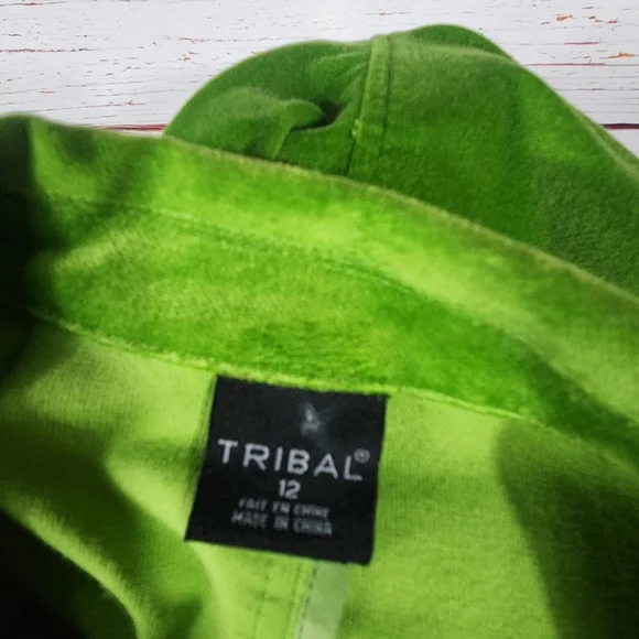 TRIBAL Green Button Up Jacket (12) - Picture 4 of 5
